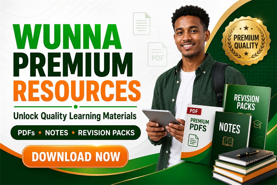 Explore Wunna premium PDF resources and revision packs