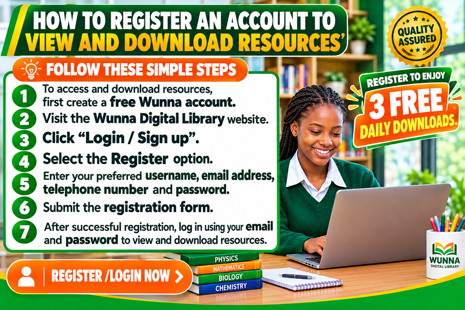 FIRST REGISTER & LOGIN